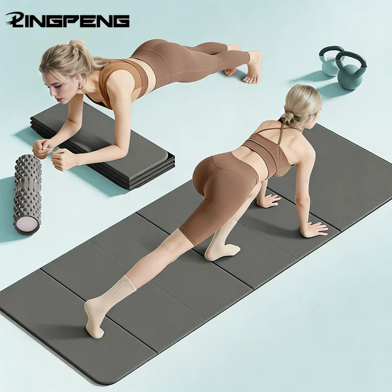 Foldable Yoga Mat Mute Eco Friendly Folding Travel Fitness Exercise Double Sided Non-Slip For Pilates & Floor Workouts Dance