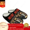A-AC Rock Band D-DC Home Baumwolle Hausschuhe Hohe Qualität Männer Frauen Plüsch Schlafzimmer Casual Warm Halten Schuhe Angepasst Thermo Slipper
