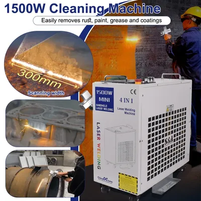 1500W Laser Cleaning Machine Cleaning Width 300MM Rust Removal Cleaning Oil Paint for Metal Rust Removing Machine Laser Cleaner