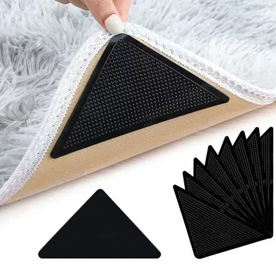 Foot Mat Non Slip Sticker for Bathroom Home Washable Rug Gripper Reusable Rubber Anti Slip Patch Tile Floor Carpet Corner Pad