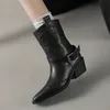 2025 neue Herbst Winter Frauen Stiefel Mode High Heels Karree Frauen Schuhe Kurze Stiefel Frauen Mujer Western Stiefel