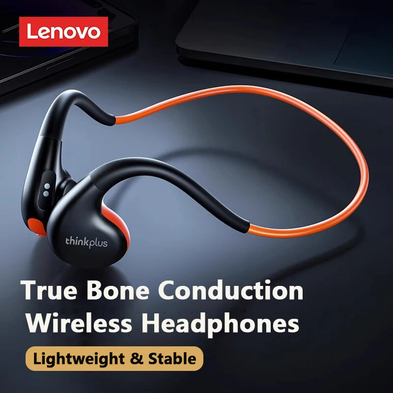 Cuffie con archetto da collo originali Lenovo X7 Auricolari stereo HIFI Bluetooth senza fili Cuffie per sport all'aria aperta a conduzione ossea con microfono