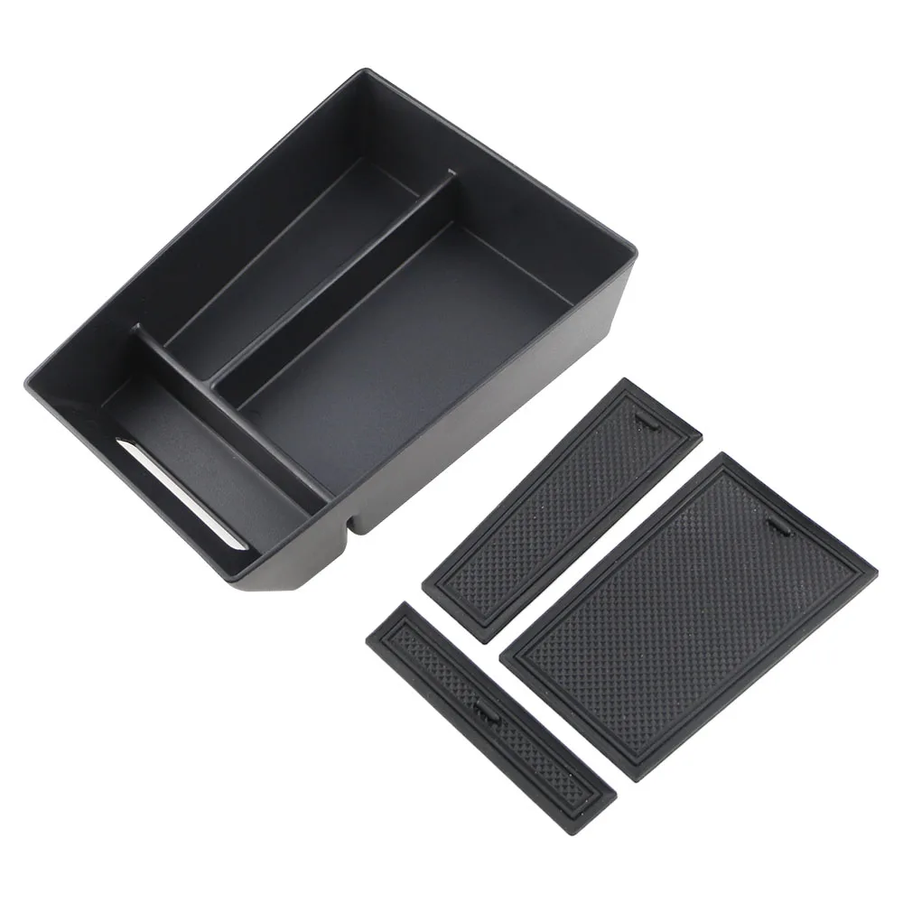 Auto-Mittelkonsolen-Aufbewahrungsbox für BMW X5 G05 X7 G07 2019–2022 X6 G06 2020–2023 ABS-Silikonmatten Armlehnen-Organizer Image