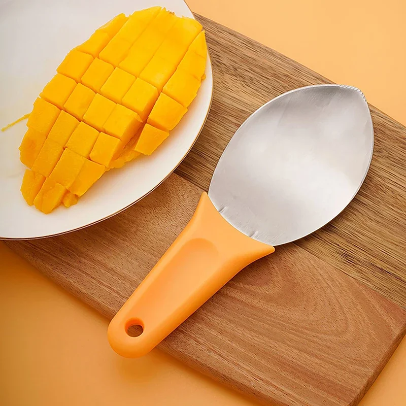 Multifunktionale Obst Löffel Mango Slicer Cutter Wassermelone Schneiden Messer Mango Würfeln Werkzeuge Mango Würfeln Scoop Küche Gadgets Image