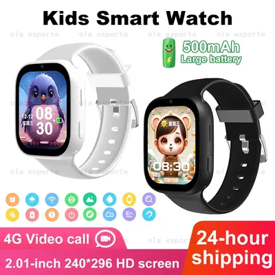 4G Kinder Smart Watch Sim Karte Kamera Video Anruf WiFi Kinder Smartwatch GPS Positionierung Junge Mädchen Student Geschenk 500mAh Batterie