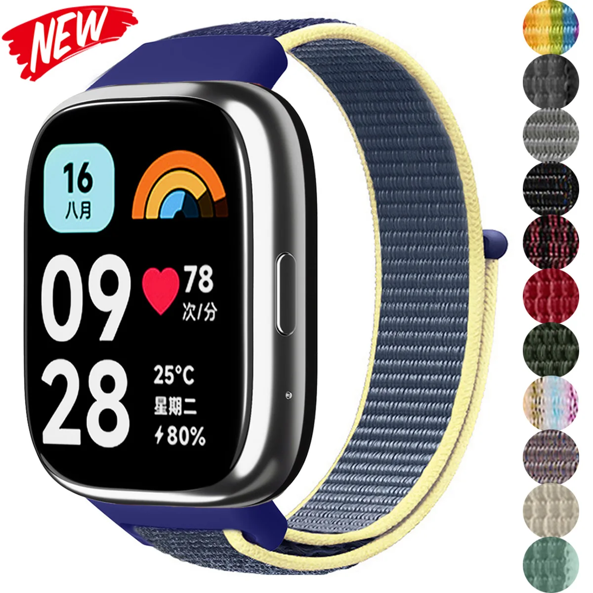 Original Nylonschlaufe für Redmi Watch 3 Active/Lite-Band, Zubehör, Sport, atmungsaktiv, Ersatz-Correa für Redmi 3 Active-Armband Image