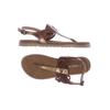 Marco Tozzi Damen Sandale, Gr. 34, braun, Leder