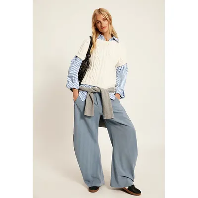 Spotlight Trousers at Free People in Sky Combo, Size: US 6