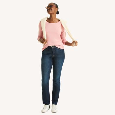 Nautica Women's Mid-Rise Straight Denim 431 (Azure Blue), 8