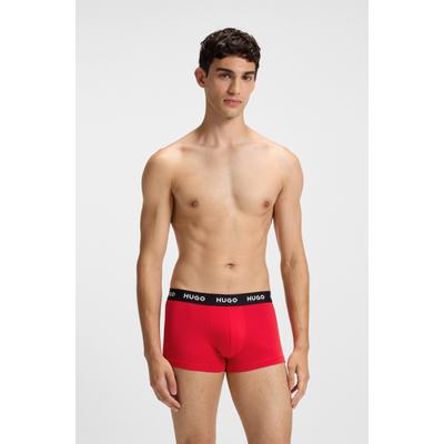 Trunk HUGO UNDERWEAR "TRUNK TRIPLET DESIGN", Herren, Gr. M (50), bunt (open miscellaneous 981), Jersey, Obermaterial: 95% Baumwolle, 5% Elasthan, eng, Unterhosen, mit Logobund Image