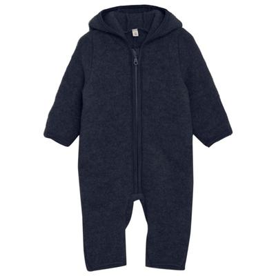 Huttelihut - Kid's Pram Suit Bear Ears Wool Fleece - Overall Gr 86 blau Image