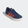 Sneaker ADIDAS SPORTSWEAR "VL COURT 3.0 KIDS", Gr. 38, dunkelblau, impact orange, gold metallic, Leder, Synthetik, sportlich, Schuhe, inspiriert vom Design des adidas samba