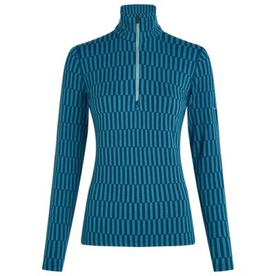 Icebreaker - Women's Merino 260 Tech Vertex L/S Half Zip AOP - Merinounterwäsche Gr XS blau Image