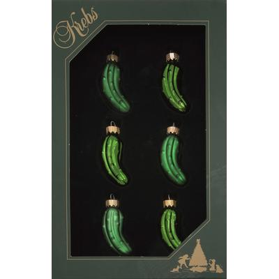 Christbaumschmuck KREBS GLAS LAUSCHA "Mini Gurken-Set, Grün, 6cm", grün, B:4cm H:23cm T:14cm, Glas, Weihnachtsbaumschmuck, Weihnachtsbaumschmuck Weihnachtsanhänger Weihnachtsbaumklammer Weihnachtsbaumschleife Weihnachtsbaumspitze, Christbaumschmuck... Image