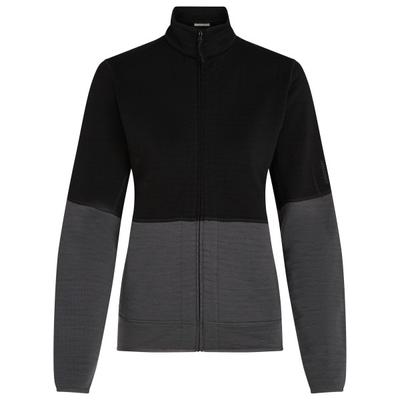 Icebreaker - Women's Merino 400 RealFleece Descender L/S Zip - Merinojacke Gr L schwarz/grau Image