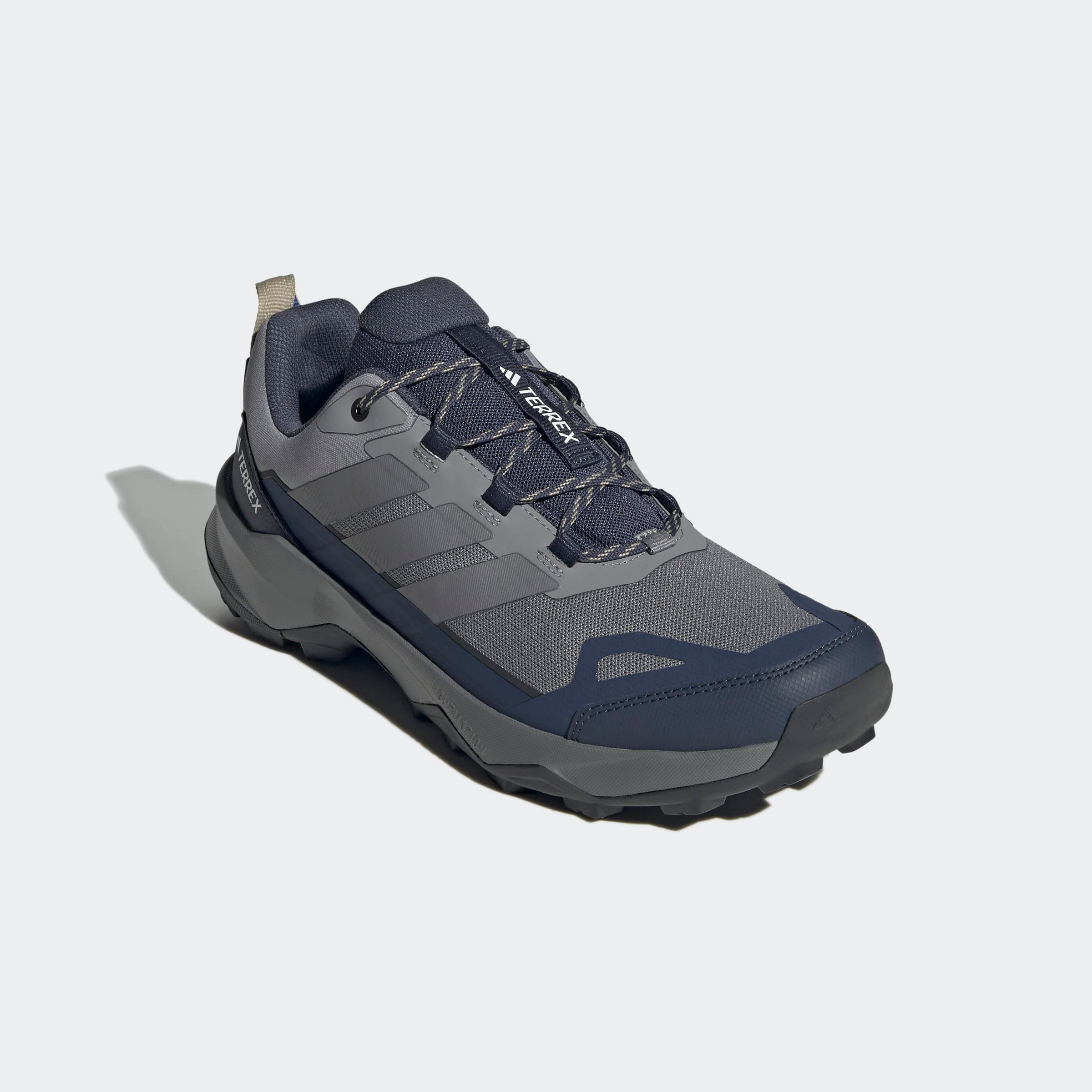 Wanderschuh ADIDAS TERREX "TERREX SKYCHASER AX5", Herren, Gr. 47, blau (grau three, grau four, shadow navy), Synthetik, Textil, Schuhe Wanderschuh