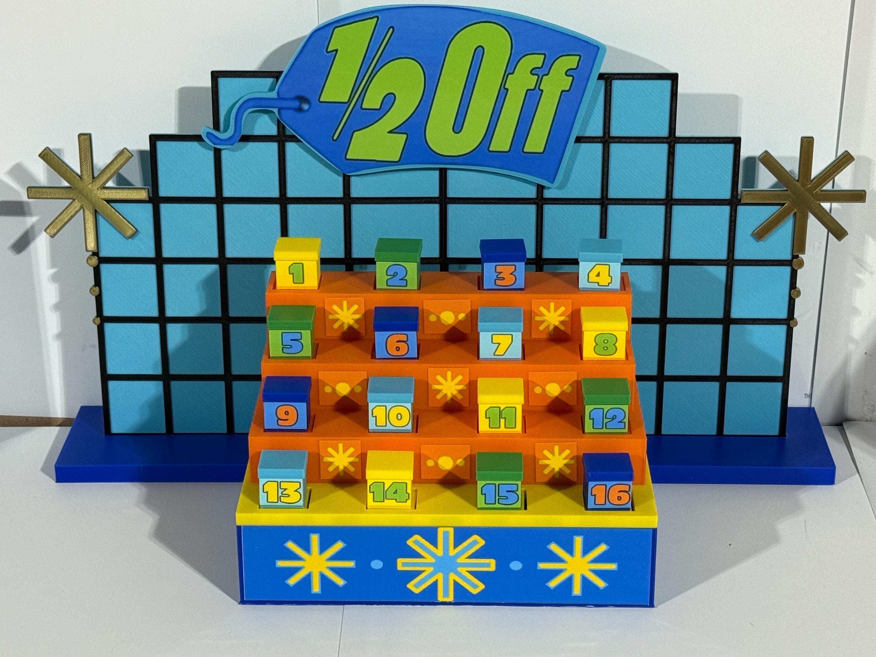 "Gioco \"Il prezzo è giusto\" \"Sconto della metà\" - Metà prezzo - 16 pollici di lunghezza x 10 pollici di altezza x 8 pollici di larghezza - www.facebook"