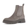 Chelseaboots GABOR, Damen, Gr. 39, grau (taupe), Veloursleder, Elastischer Einsatz, unifarben, modisch, Schuhe, Blockabsatz, Businessschuh mit Best Fitting-Ausstattung