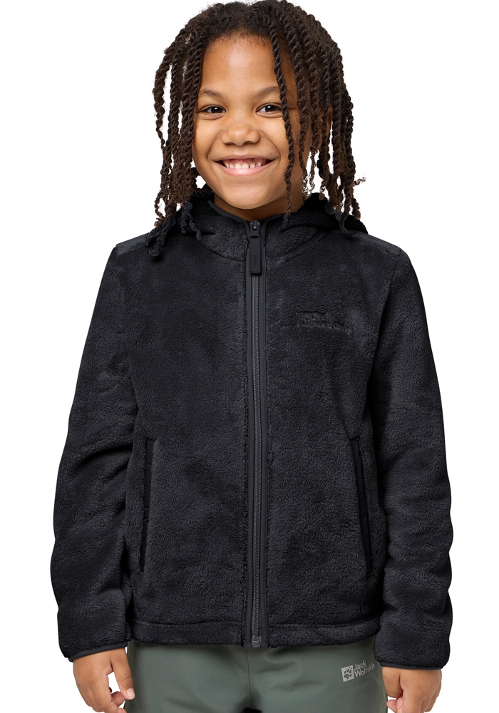 Fleecejacke JACK WOLFSKIN "NEPALI JACKET K", Kinder, Gr. 140, phantom, Oberstoff: 100% POLYESTER; Kontrastmaterial 1: 100% POLYESTER; Futter 1: 100% POLYESTER, Jacken Image