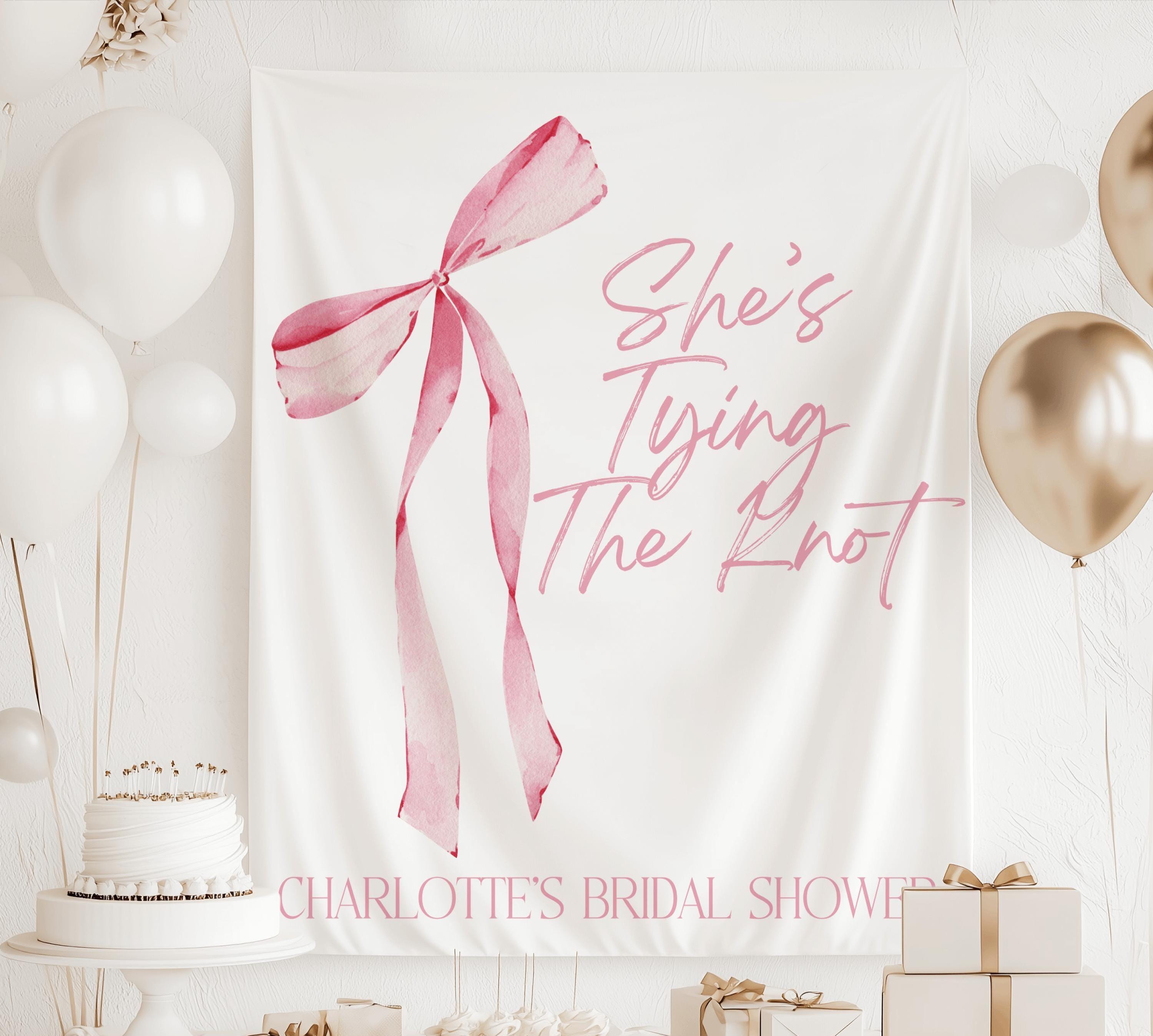 "Decorazione per addio al nubilato \"She's Tying The Knot\", sfondo per addio al nubilato Coquette, sfondo per addio al nubilato \"She's Tying the Knot\","