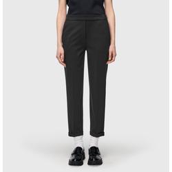 Stoffhose MAC "CAMI", Damen, Gr. 38, N-Gr, schwarz, Web, Obermaterial: 63% Viskose, 33% Polyamid, 4% Elasthan, unifarben, casual, regular fit knöchelfrei, Hosen, Sommerhose mit elastischem Bund