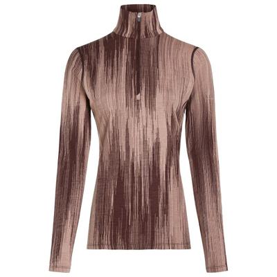 Icebreaker - Women's Merino 260 Tech Vertex L/S Half Zip AOP - Merinounterwäsche Gr M braun Image