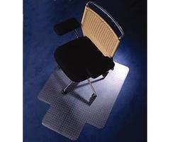 Polycarbonate Chair Mat, 47 x 35, with Lip, Clear