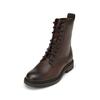 Stiefelette MARC O'POLO "mit praktischem Innenzipper", Damen, Gr. 36, braun (schwarz braun), Obermaterial: 100% Leder (Schaf), Schuhe
