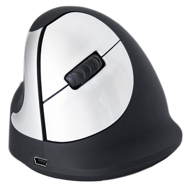 R-GO TOOLS Ergonomische Maus HE Ergo Vertical Mouse Größe M links schwarz, 7.5x8.3x10.6 cm