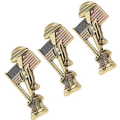 3 Pack Handmade Soldier Memorial Pin, American Poppy Flower Brooch, Remembrance Day Lapel Badge, Fashion Enamel Brooch Inspired by Kate Princess Style