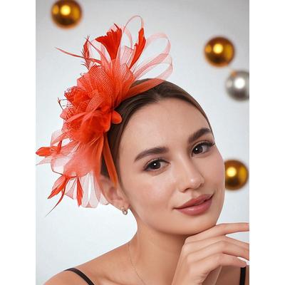 Women's Elegant Feather Fascinators - Stylish Headpieces for Gatsby - themed Parties and Special Occasions