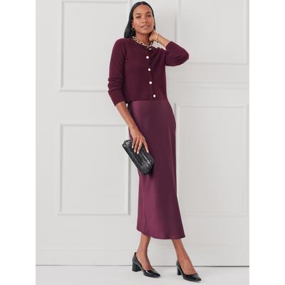 J.McLaughlin Women's Zahara Skirt Burgundy, Size 8 | Spandex