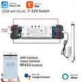 Controller motore attuatore lineare elettrico Tuya Smart Wifi, DC AC 12V 24V 220V USB 5V interruttore a 2 canali, relè modulo impulsi RF433
