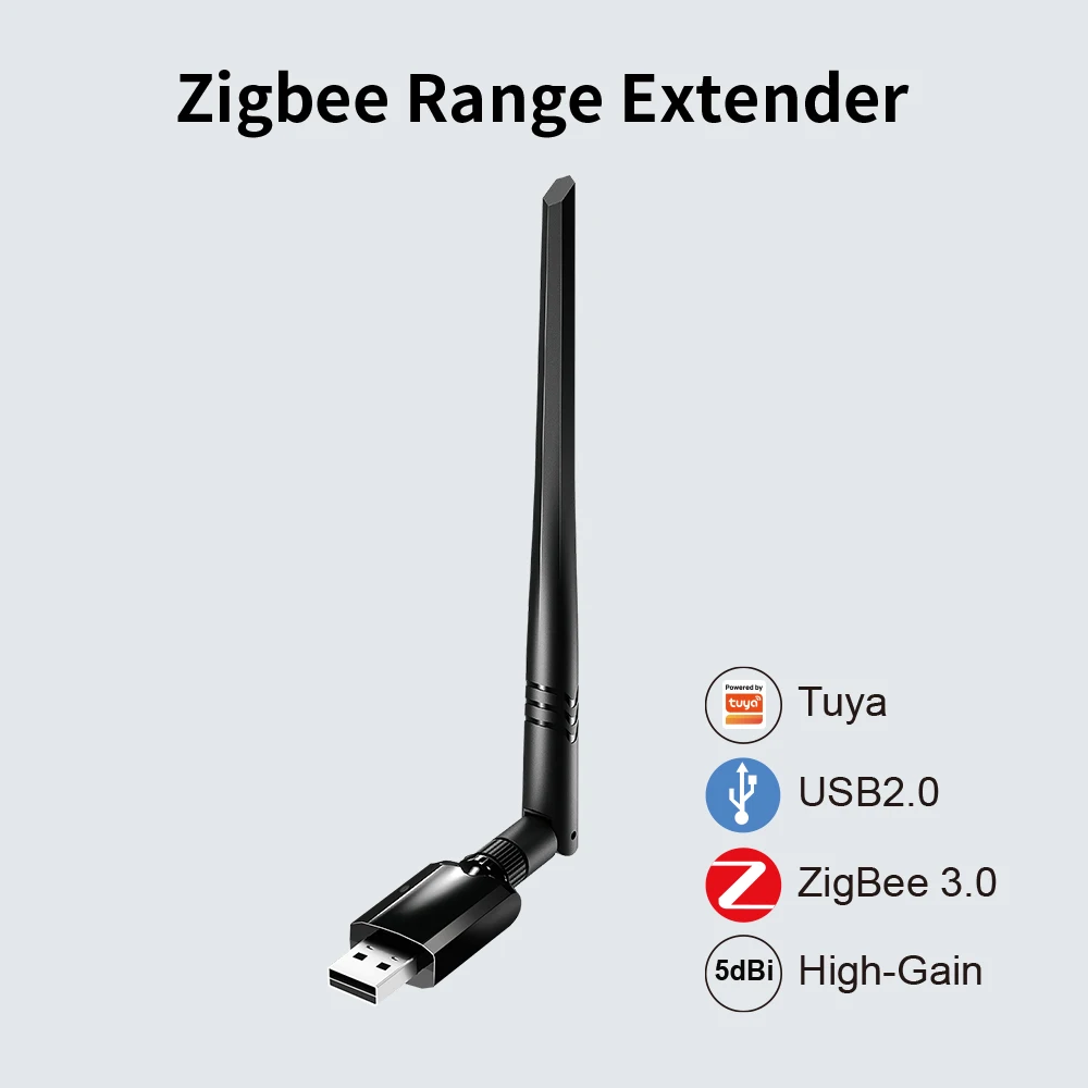 Zigbee Range Extender Tuya Zigbee USB High-Gain Gateway Erweitern Sie den abnehmbaren Antennato der Zigbee-Abdeckungsreichweite für die Smart Life-App Image