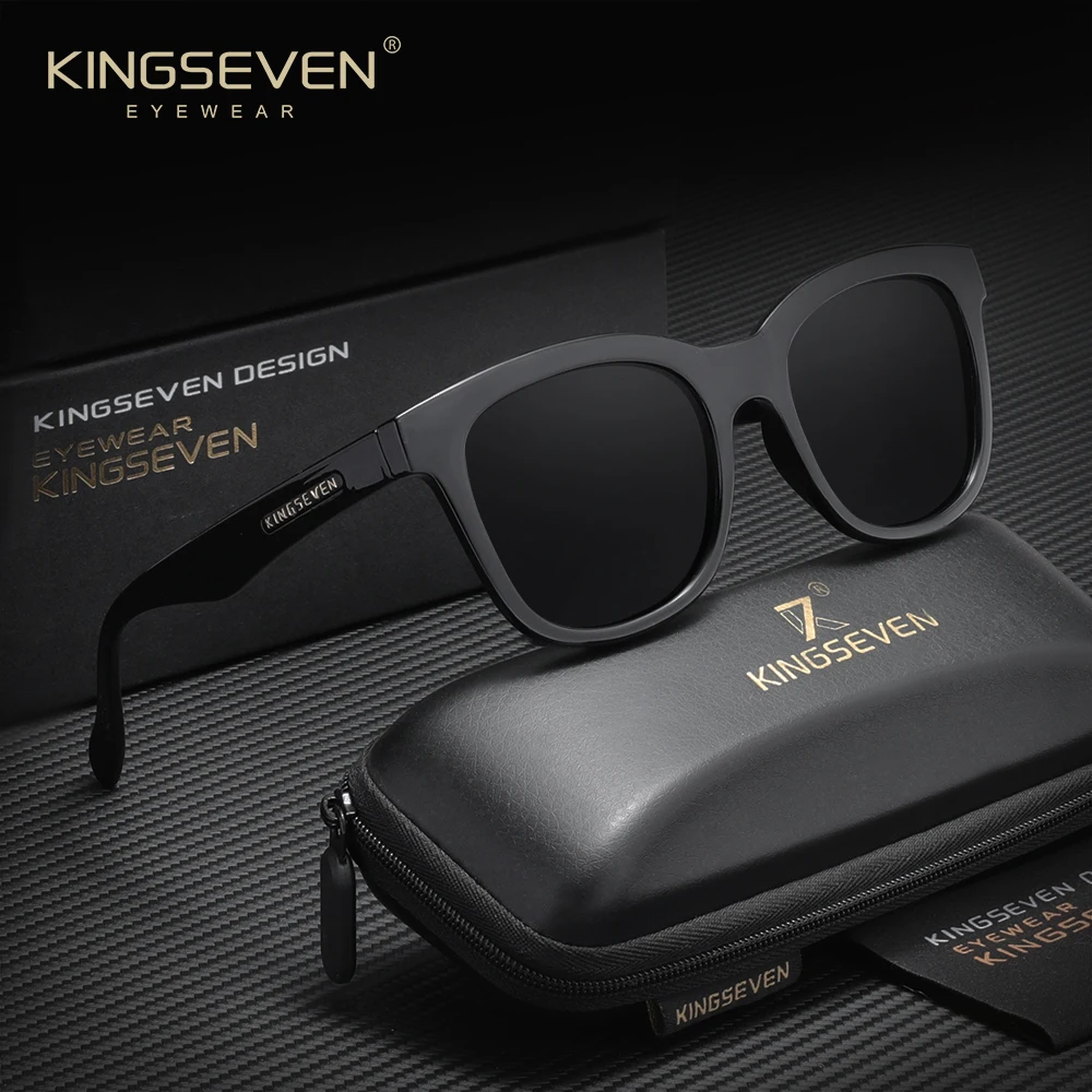 KINGSEVEN Marke Design Mode frauen Sonnenbrille TR90 Polarisierte Anti-UV400 Brillen Reise Männer Gläser Image