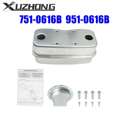 751-0616B Dual Inlet Auspuff Schalldämpfer 951-0616B Für Cub Cadet RZT50 RZT54 RZT42 RZT50KH LT1018 LT1022 Aufsitzmäher Rasen Traktor