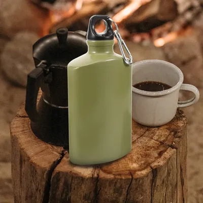 Portable Military Canteen Flat Kettle Travel Camping Kettle Hiking Outdoor Recreation With Hook Military Bottle Water Canteen