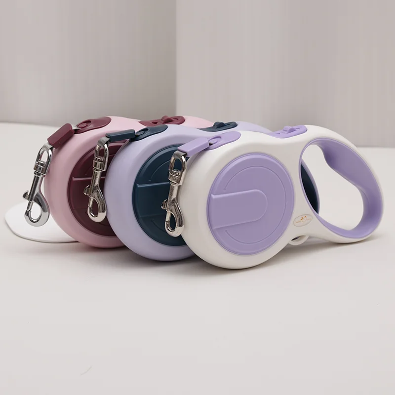 5 m Hundeleine, einziehbares Roulette-Halsband für kleine und mittelgroße Hunde, Zubehör, verstellbar, langlebig, zum Gehen, Wandern, Bulldoggen-Seil Image