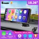Schermo Carplay da 10,26" per auto, lettore video multimediale wireless CarPlay e Android Auto, autoradio universale, stereo per auto BT AUX FM