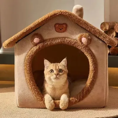 Removable Dog House Dog Beds Foldable Pet House Washable Puppy Cave Sofa Pet Bed for Extra Small Dogs and Small and Medium Cats