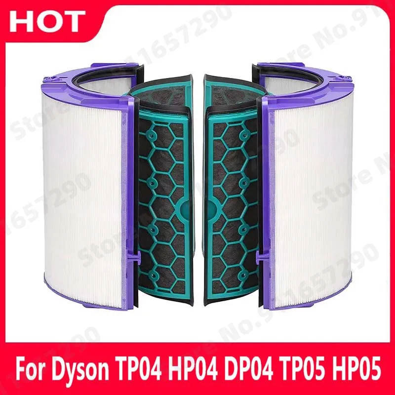 Kohlefilter für Dyson TP04 HP04 DP04 TP05 HP05 Pure Cool Hepa-Reiniger, versiegeltes zweistufiges 360-Grad-Filtersystem-Zubehör Image