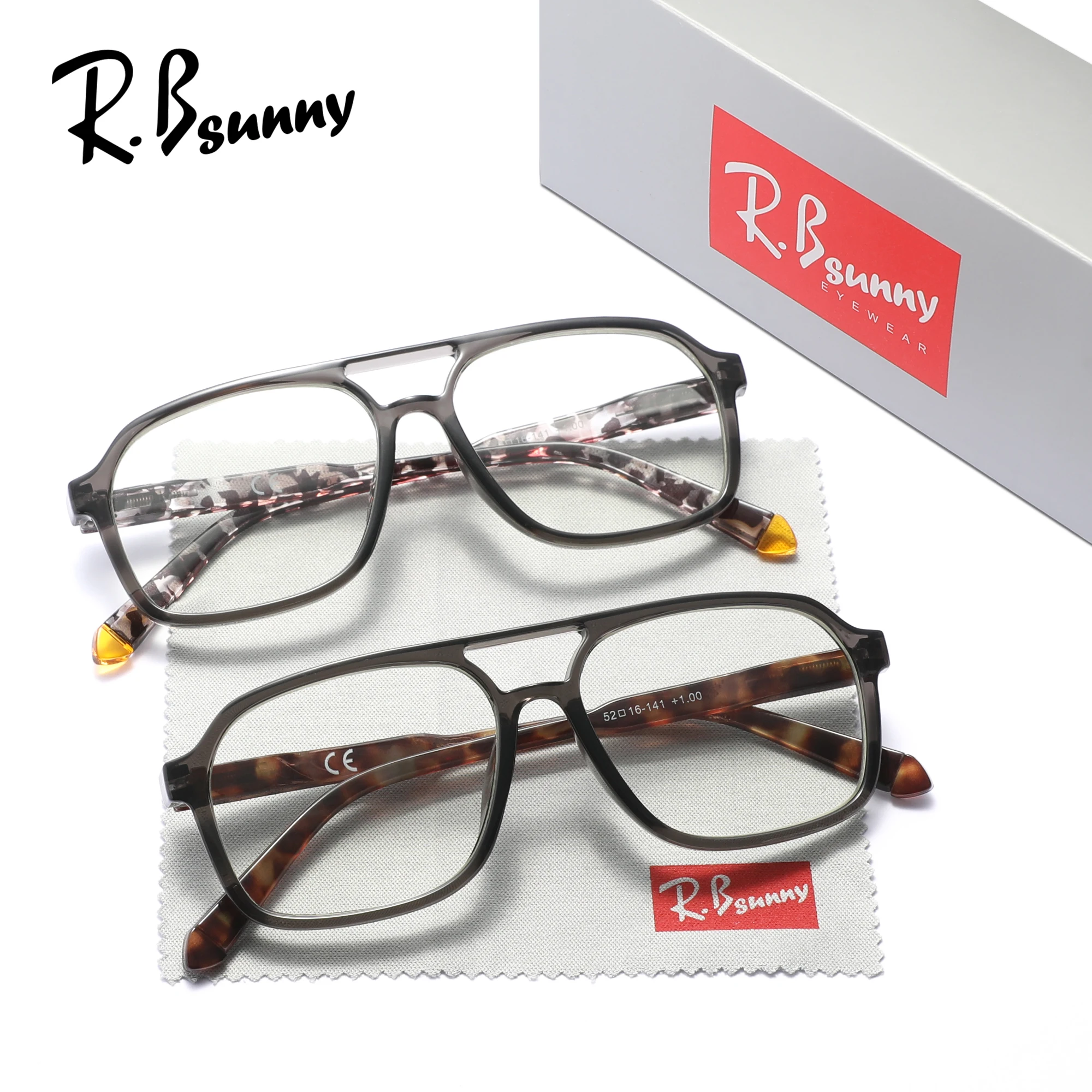 2PCS Lesebrille Komfortable Klare Linse Für Mann Frauen Antifatigue Blau Licht Presbyopie Brille + 1,0 + 1,5 + 2,0 + 2,5 + 3,0 + 3,5 Image