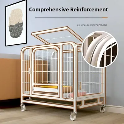 Indoor Dog House with Toilet Auatic Dog Cage for Medium Small Dogs Teddy Corgi Large Dogs Pet elter Dog Bed Kennel