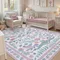 Elegant Boho Purple Floral Bird-printed Carpet HOME Decor Living Room Sofa Rug Bedroom Bedside Soft Rug Kitchen Dining Floormat