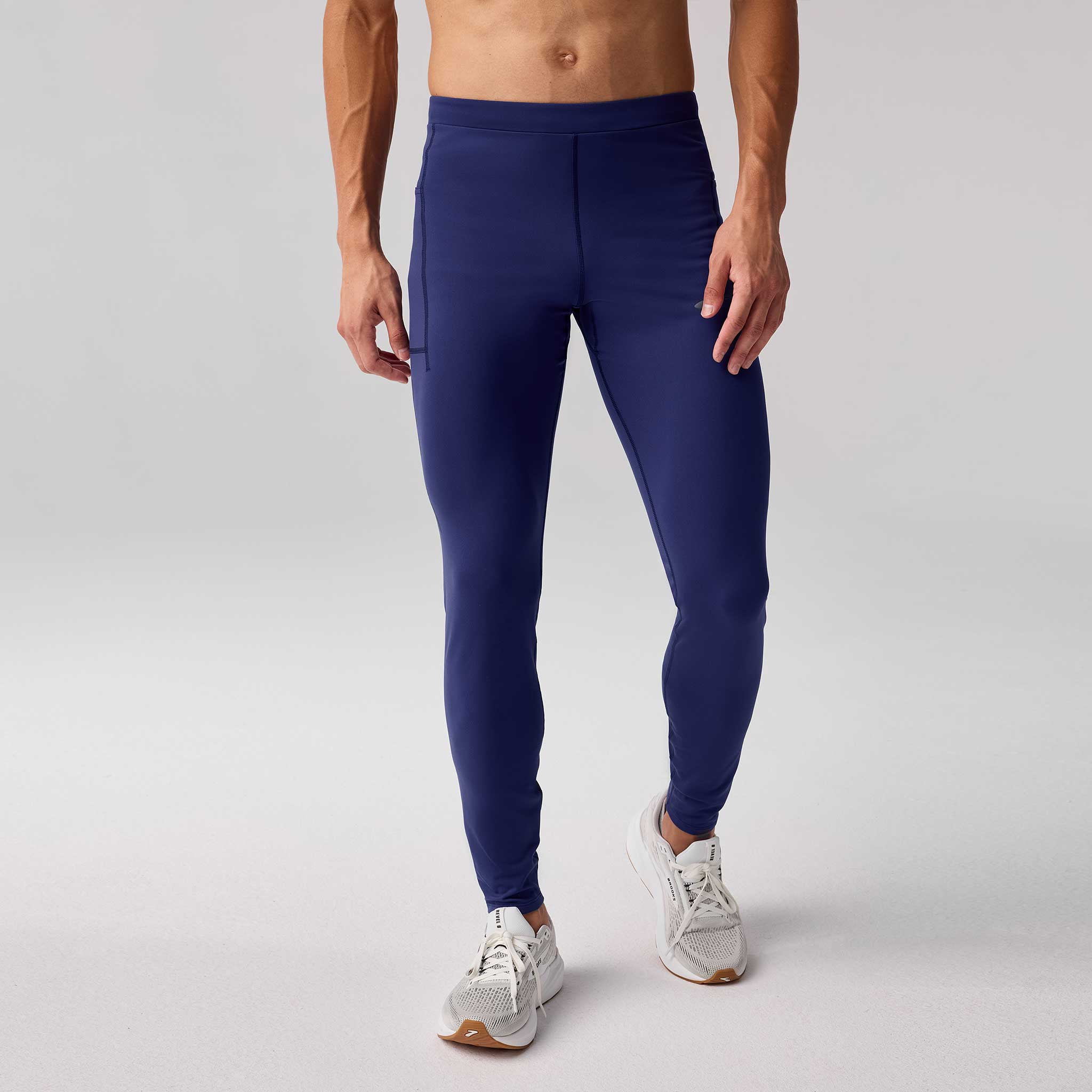 Brooks Momentum Thermal Tight 2.0 Men's Running Apparel Midnight/Speed Logo