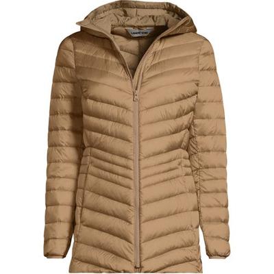 Wanderweight Down Ultralight Packable Jacket with Hood, Women, size: 16-18, petite, Misc, Nylon/Down, by Lands' End