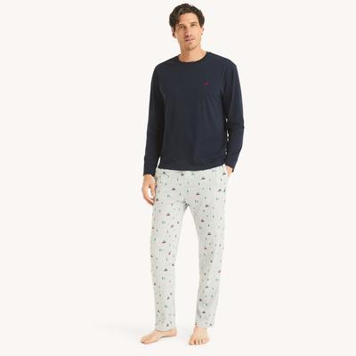 Nautica Men's Pajama Pant Set Stellar Blue Heather, S