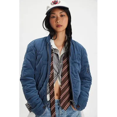 Aura Liner Jacket at Free People in Deep Seas, Size: Large