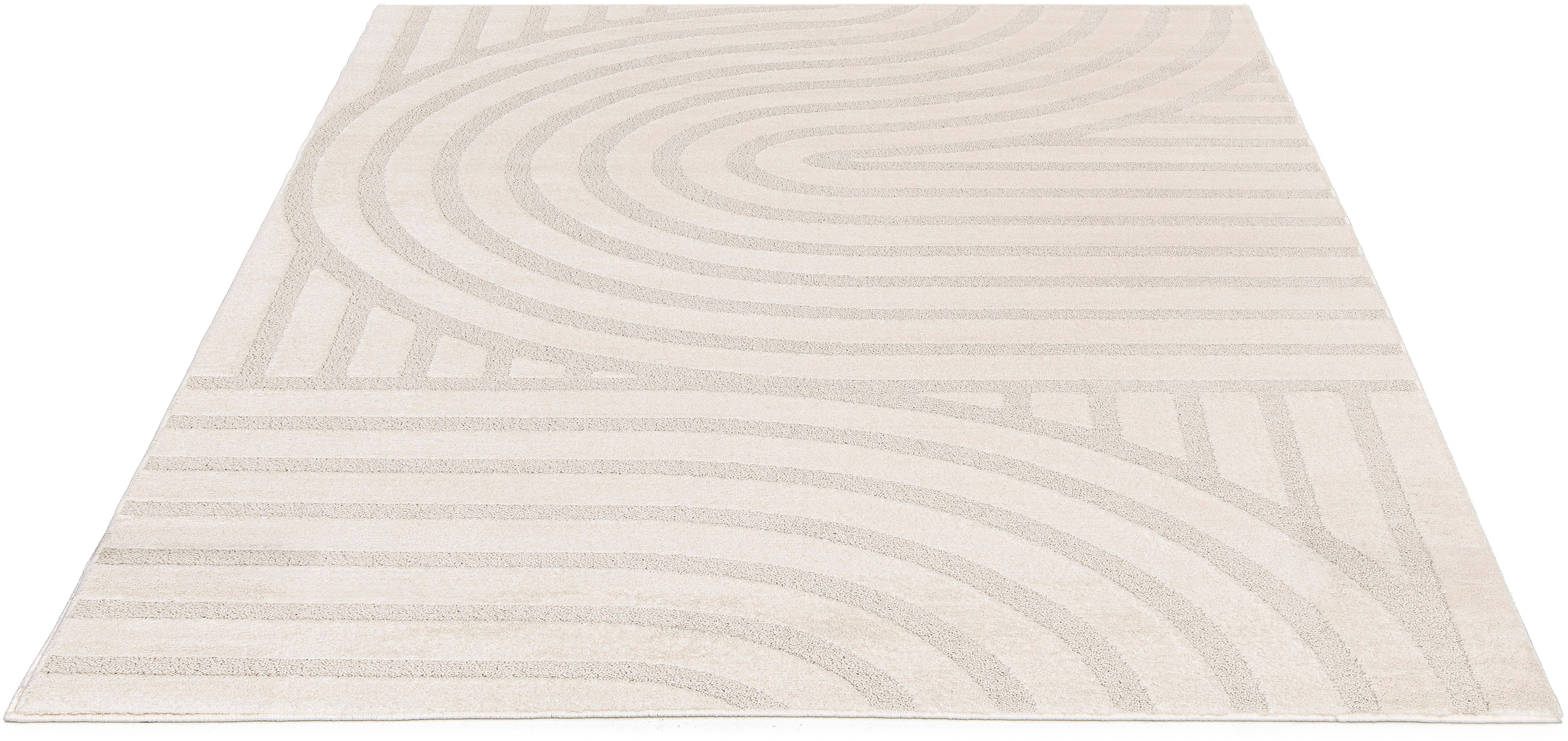 Teppich OTTO HOME "Rubi, Supersoft, 3D- Design, weiche Haptik" Gr. 2, beige (creme), B:80cm H:9mm L:150cm, Kunstfaser, Teppiche, softer Kurzflor, pflegeleicht, Wohnzimmer, Esszimmer, Schlafzimmer Image