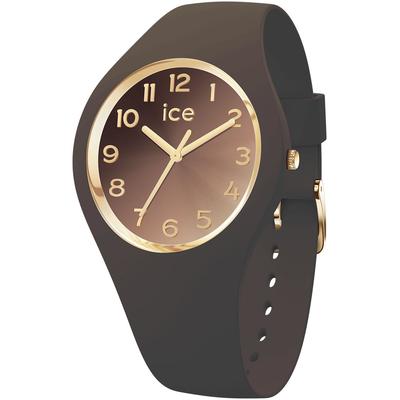 Quarzuhr ICE-WATCH "ICE sunset - S37 - 3H", dunkelbraun, Armbanduhren, Damen, Armbanduhr, Damenuhr, Silikonarmband, Wasserdicht bis 10 bar, analog Image